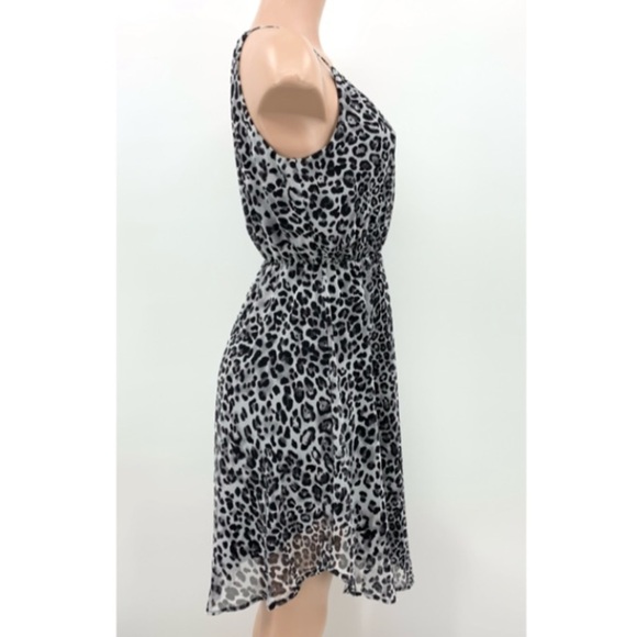 Collective Concepts Leopard Animal Print Chiffon Dress Size Small - Picture 3 of 8